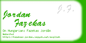 jordan fazekas business card